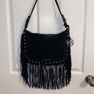 Michael Kors Billy Black Fringe Bag